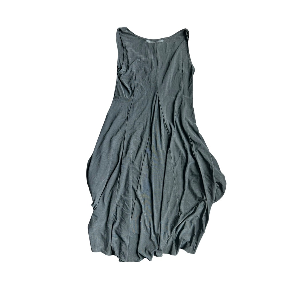 Lauren Vidal Sleeveless Draped Avant Garde Dress Fairycore Womens Black Size S